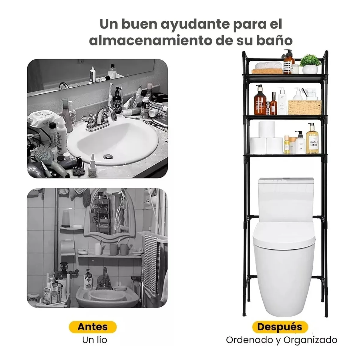 Foto 4 pulgar | Estante para Baño Eo Safe Imports Esi-19221 Negro