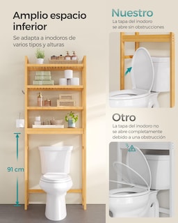 Foto 8 | Organizador de Baño Songmics 4 Niveles Beige