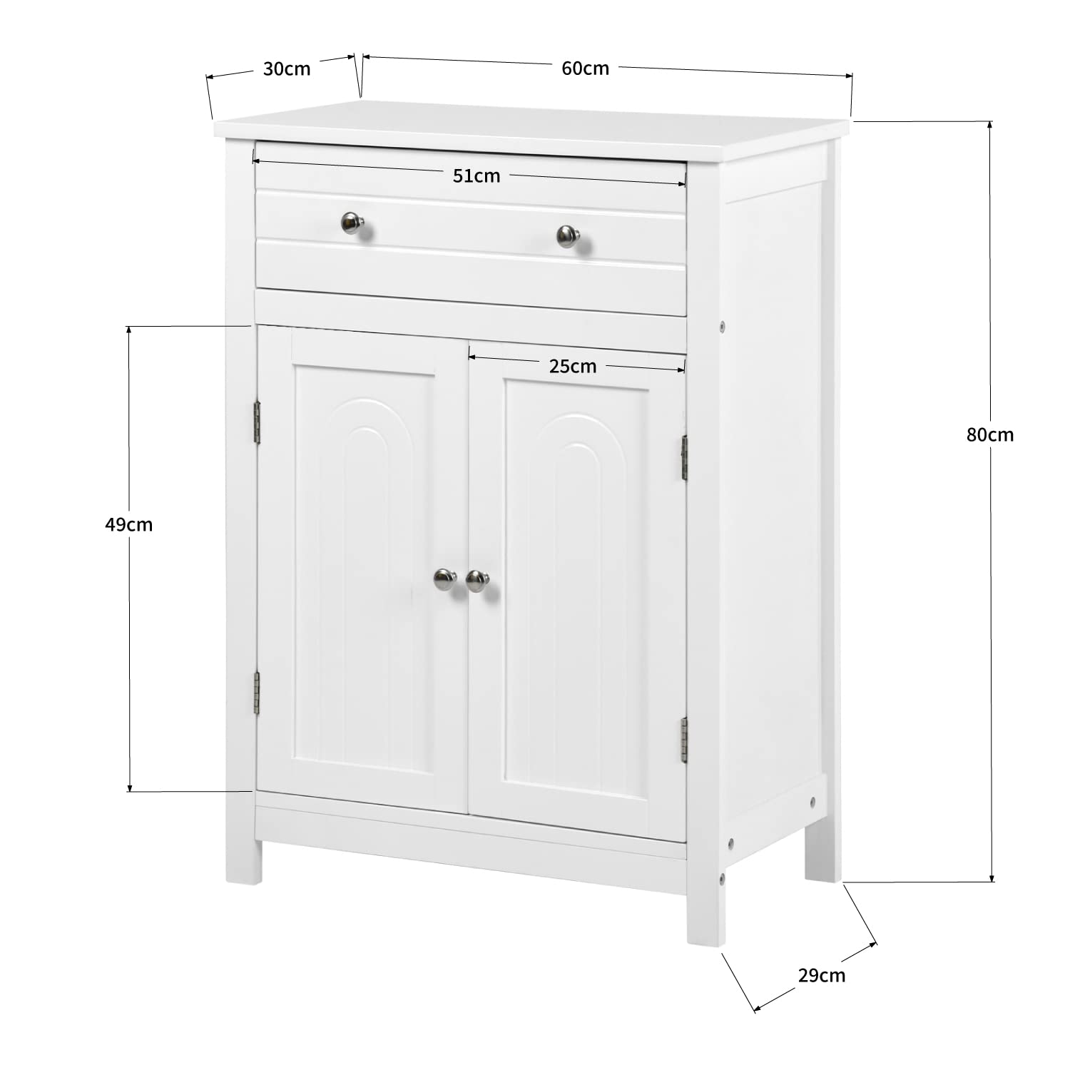 Foto 4 pulgar | Muebles De Baño Furniturer Scrals Blanco 60 X 30 X 80 Cm