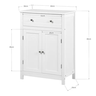 Foto 3 | Muebles De Baño Furniturer Scrals Blanco 60 X 30 X 80 Cm