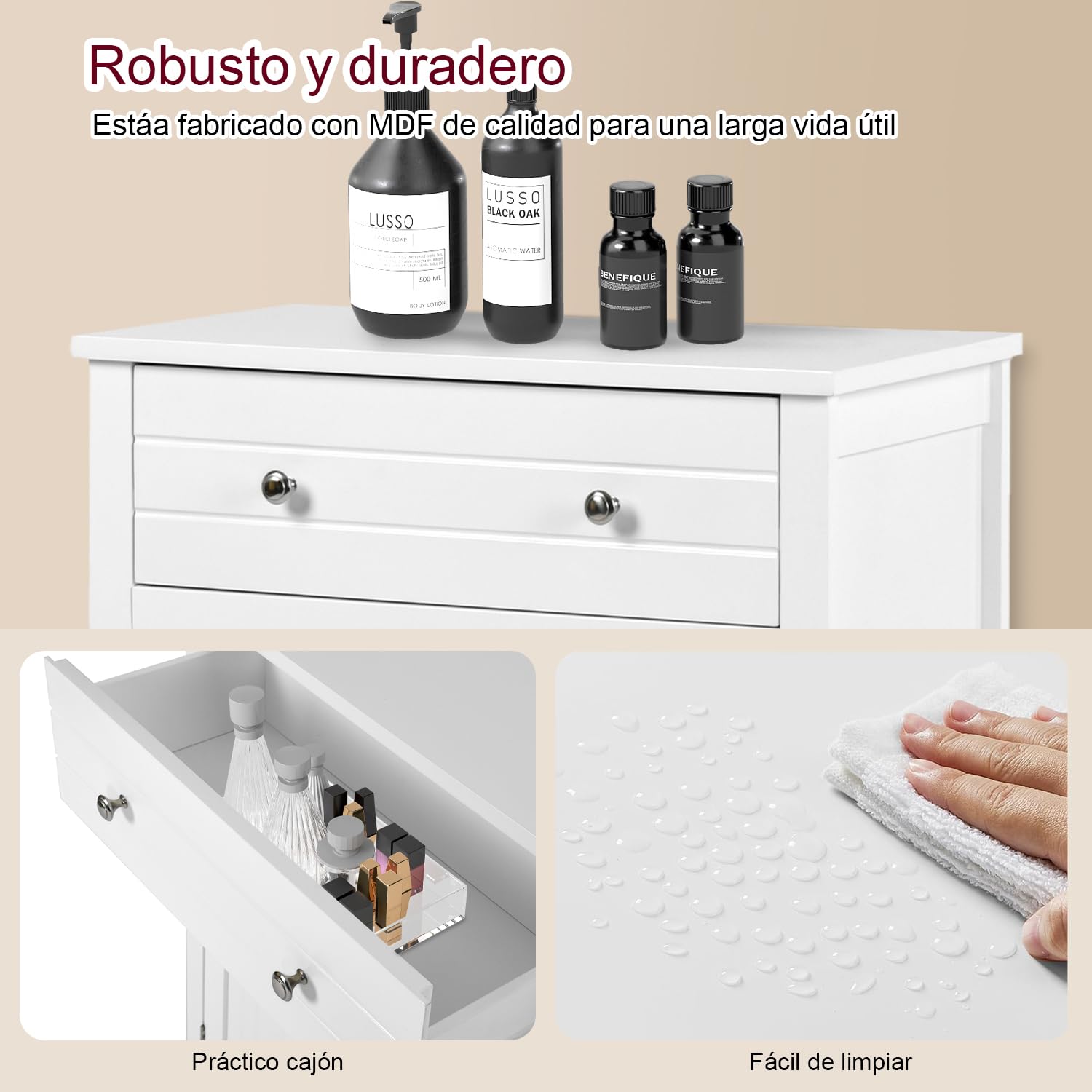 Foto 6 pulgar | Muebles De Baño Furniturer Scrals Blanco 60 X 30 X 80 Cm