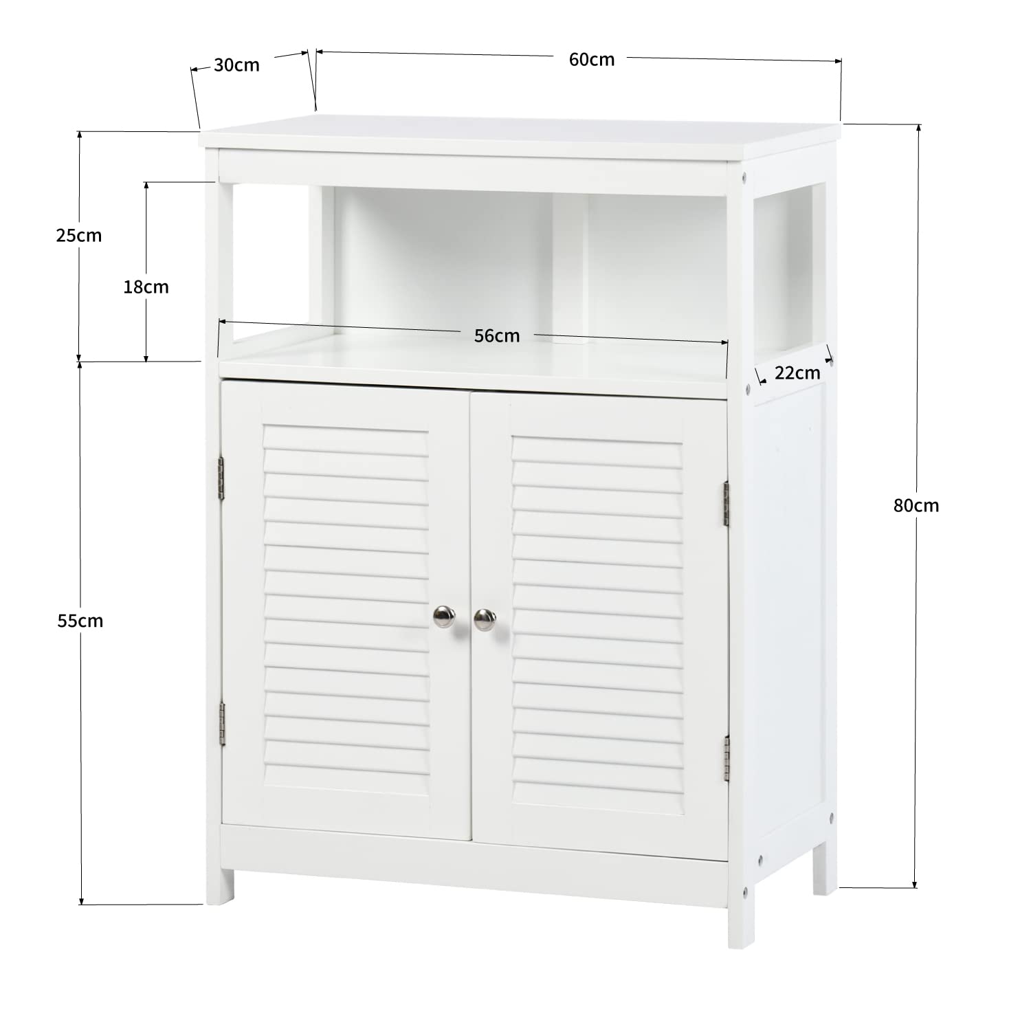 Foto 3 pulgar | Muebles De Baño Furniturer Theeslin Blanco 60 X 30 X 80 Cm