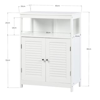 Foto 2 | Muebles De Baño Furniturer Theeslin Blanco 60 X 30 X 80 Cm