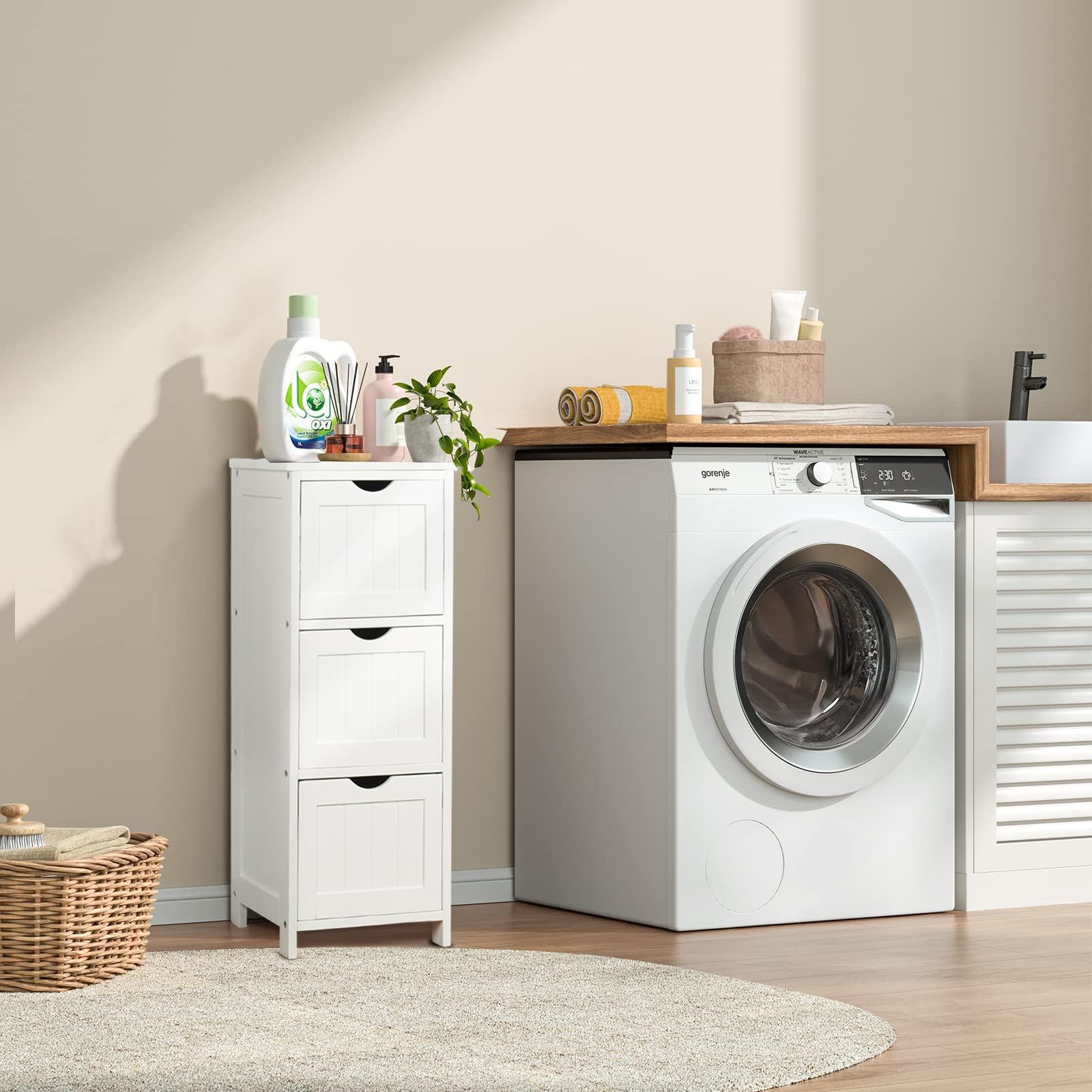 Foto 4 pulgar | Organizador de Baño Furniture Blanco