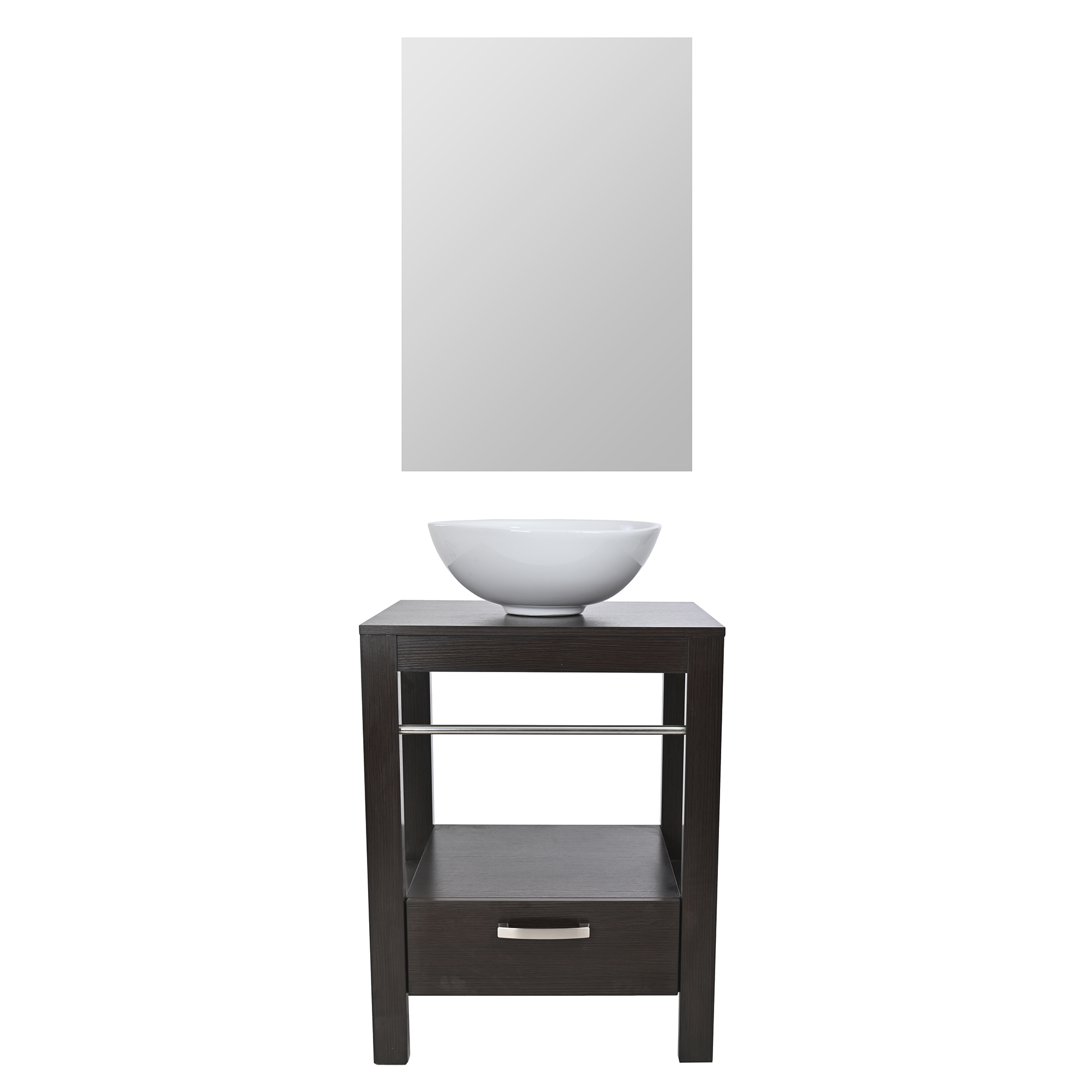 Foto 2 pulgar | Set Mueble Para Baño 3 Piezas Incluye Lavabo Y Espejo, Marca Gravita