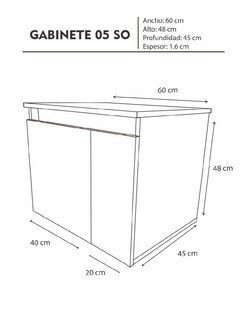 Foto 6 | Mueble Gabinete para Baño Sin Lavamanos y Monomando Gab05 Blanco