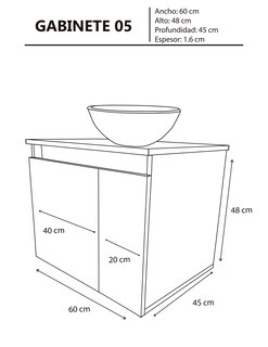 Foto 5 | Mueble Gabinete para Baño con Lavamanos y Monomando Gab05 Negro
