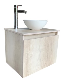 Foto 2 | Mueble Gabinete para Baño con Lavamanos y Monomando Gab05 Beige