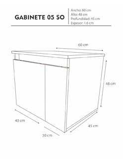 Foto 6 | Mueble Gabinete para Baño Sin Lavamanos y Monomando Gab05
