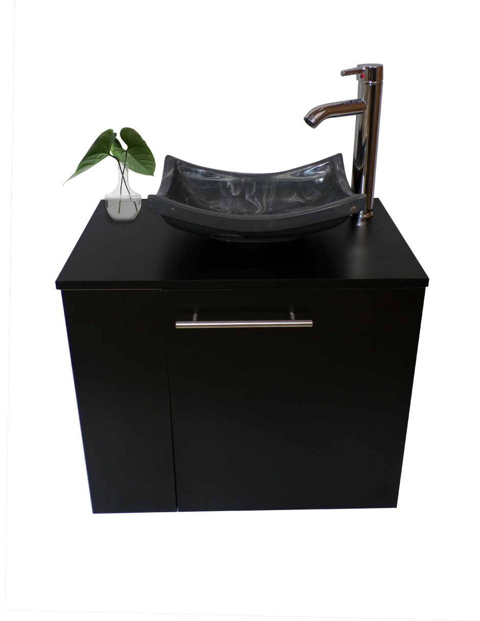 Gabinete para Baño Genérica color Negro con Lavamanos