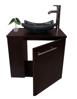 Foto 2 | Mueble Gabinete para Baño Izquierdo con Lavamanos y Monomando Marrón