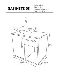 Foto 5 | Gabinete para Baño Flotante con Ovalin Gris y Cajón