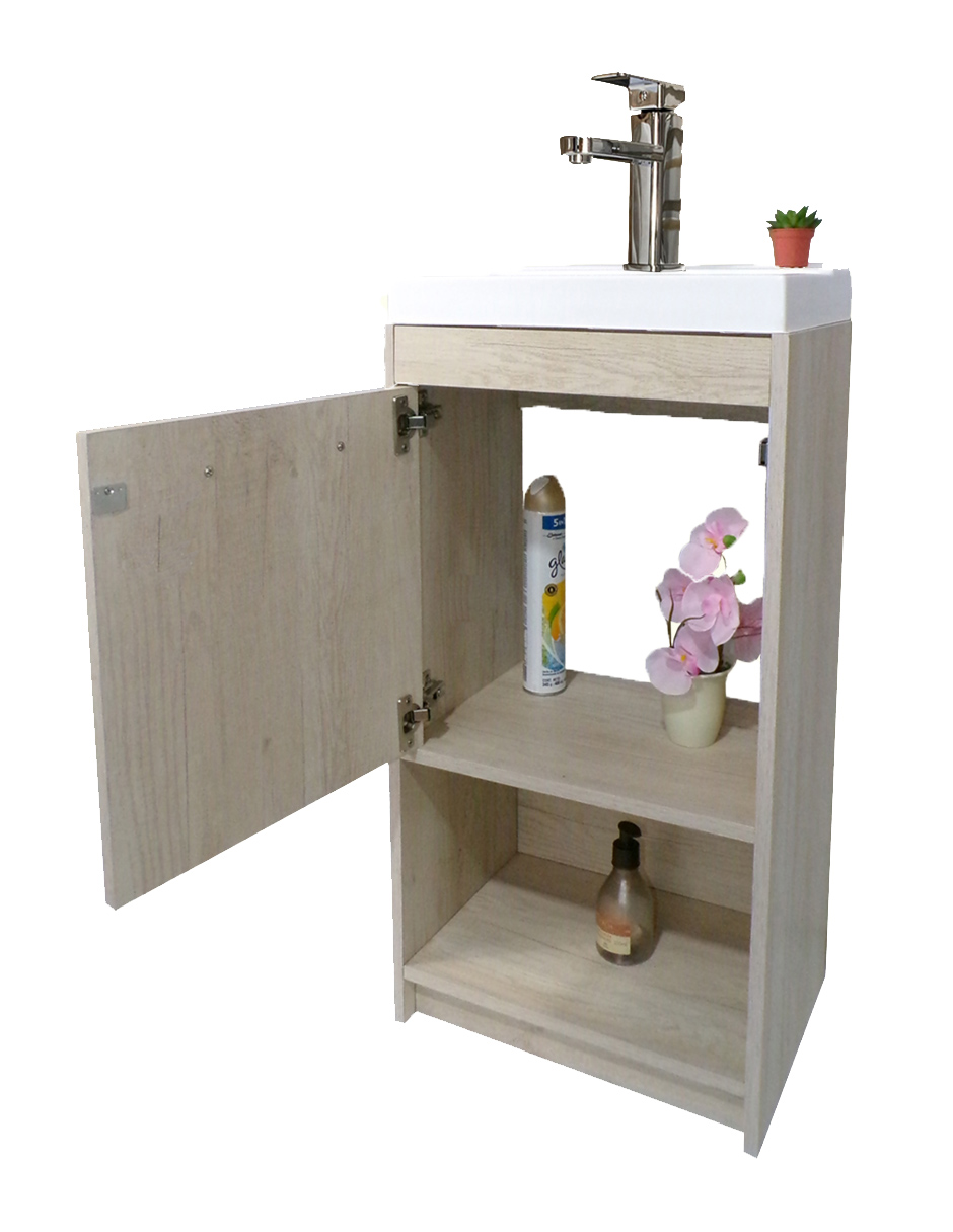 Foto 3 pulgar | Gabinete Para Baño Con Lavamanos Y Monomando