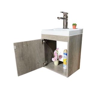 Foto 2 | Gabinete Flotante Para Baño Con Lavamanos Rectangular Y Monomando