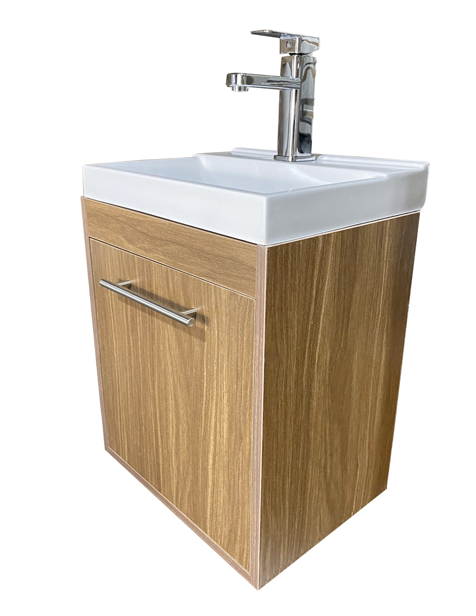 Foto 2 | Gabinete Flotante Para Baño Con Lavamanos Rectangular Y Monomando