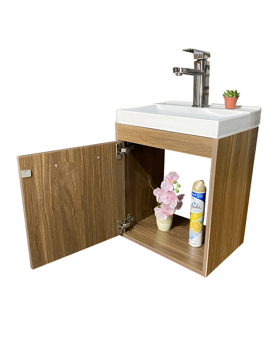 Foto 4 pulgar | Gabinete Flotante Para Baño Con Lavamanos Rectangular Y Monomando