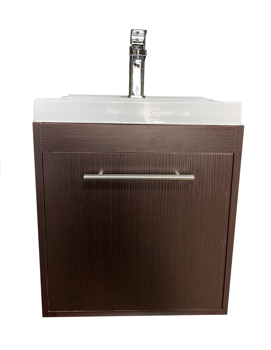 Foto 1 | Gabinete Flotante Para Baño Con Lavamanos Rectangular Y Monomando