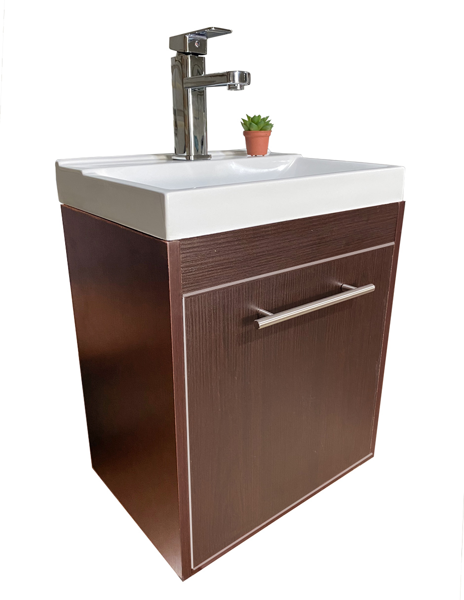 Foto 3 pulgar | Gabinete Flotante Para Baño Con Lavamanos Rectangular Y Monomando