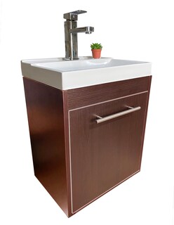 Foto 2 | Gabinete Flotante Para Baño Con Lavamanos Rectangular Y Monomando