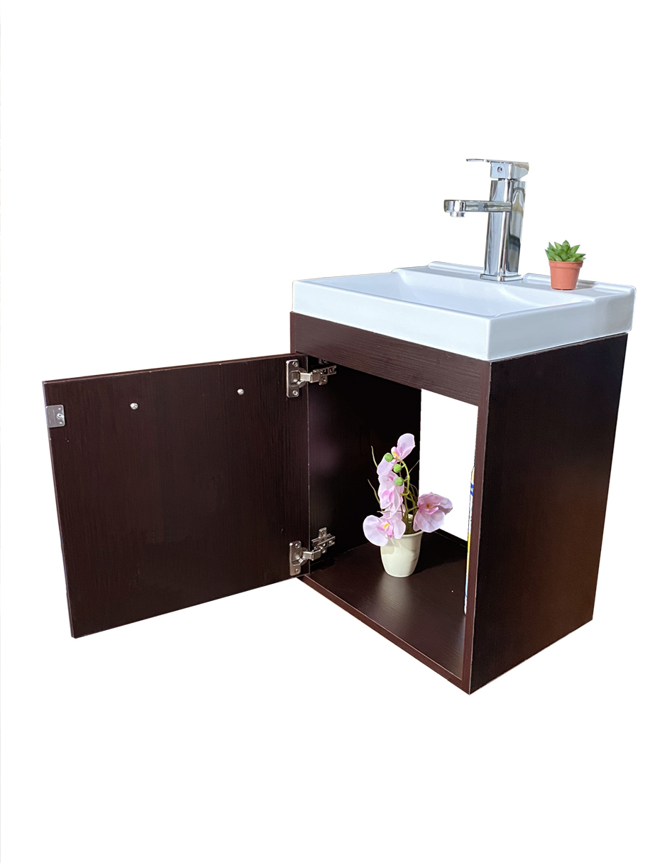 Foto 4 pulgar | Gabinete Flotante Para Baño Con Lavamanos Rectangular Y Monomando