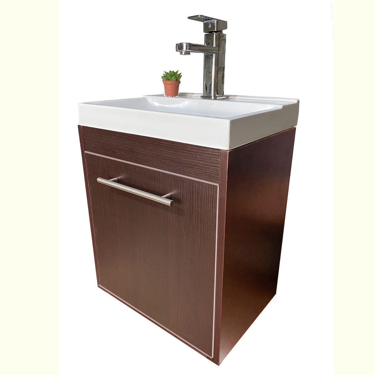 Foto 4 | Gabinete Flotante Para Baño Con Lavamanos Rectangular Y Monomando