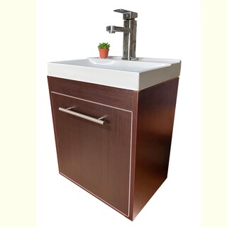 Foto 4 | Gabinete Flotante Para Baño Con Lavamanos Rectangular Y Monomando