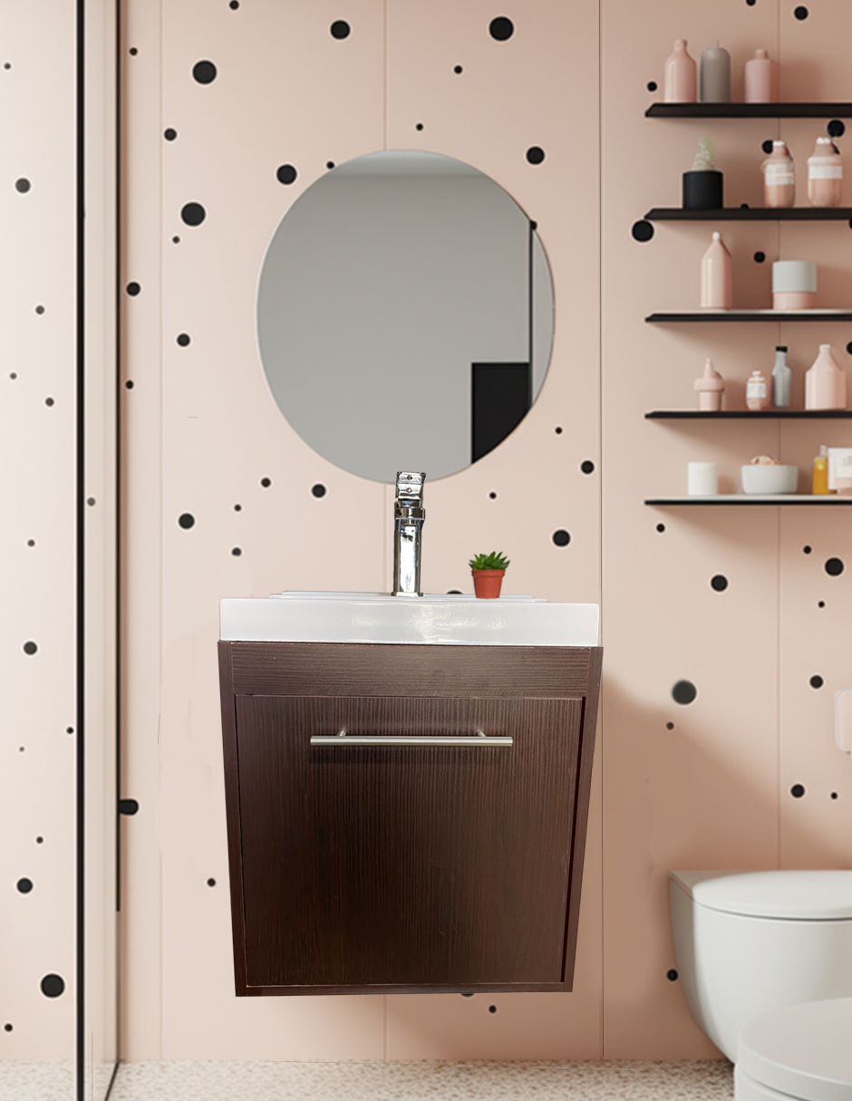 Foto 7 pulgar | Gabinete Flotante Para Baño Con Lavamanos Rectangular Y Monomando
