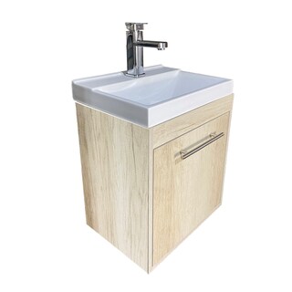 Foto 2 | Gabinete Flotante Para Baño Con Lavamanos Rectangular Y Monomando