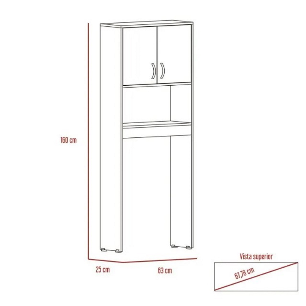 Foto 9 pulgar | Gabinete para Baño de Madera Aglomerada Excelsior Siena Blanco