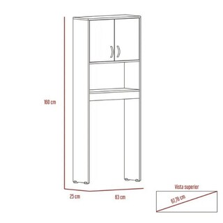 Foto 8 | Gabinete para Baño de Madera Aglomerada Excelsior Siena Blanco