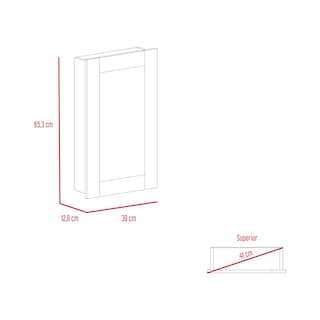 Foto 7 | Gabinete Para Baño Cary, Blanco, Con Puerta Espejo Y Tres Entrepaños
