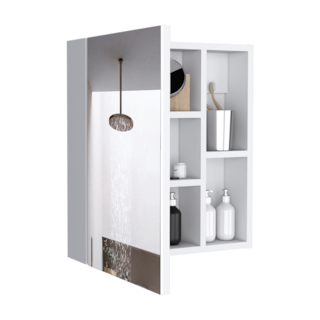 Foto 4 | Gabinete Para Baño Paralhi, Blanco, Con Puerta Espejo Y Varios Entrepaños