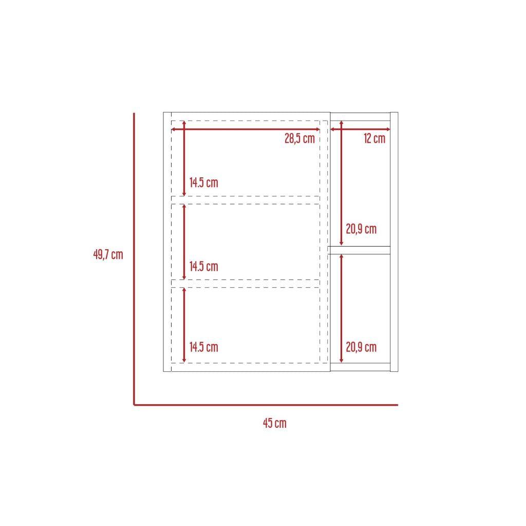 Foto 9 pulgar | Gabinete Para Baño Paralhi, Blanco, Con Puerta Espejo Y Varios Entrepaños