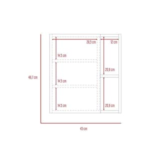 Foto 8 | Gabinete Para Baño Paralhi, Blanco, Con Puerta Espejo Y Varios Entrepaños