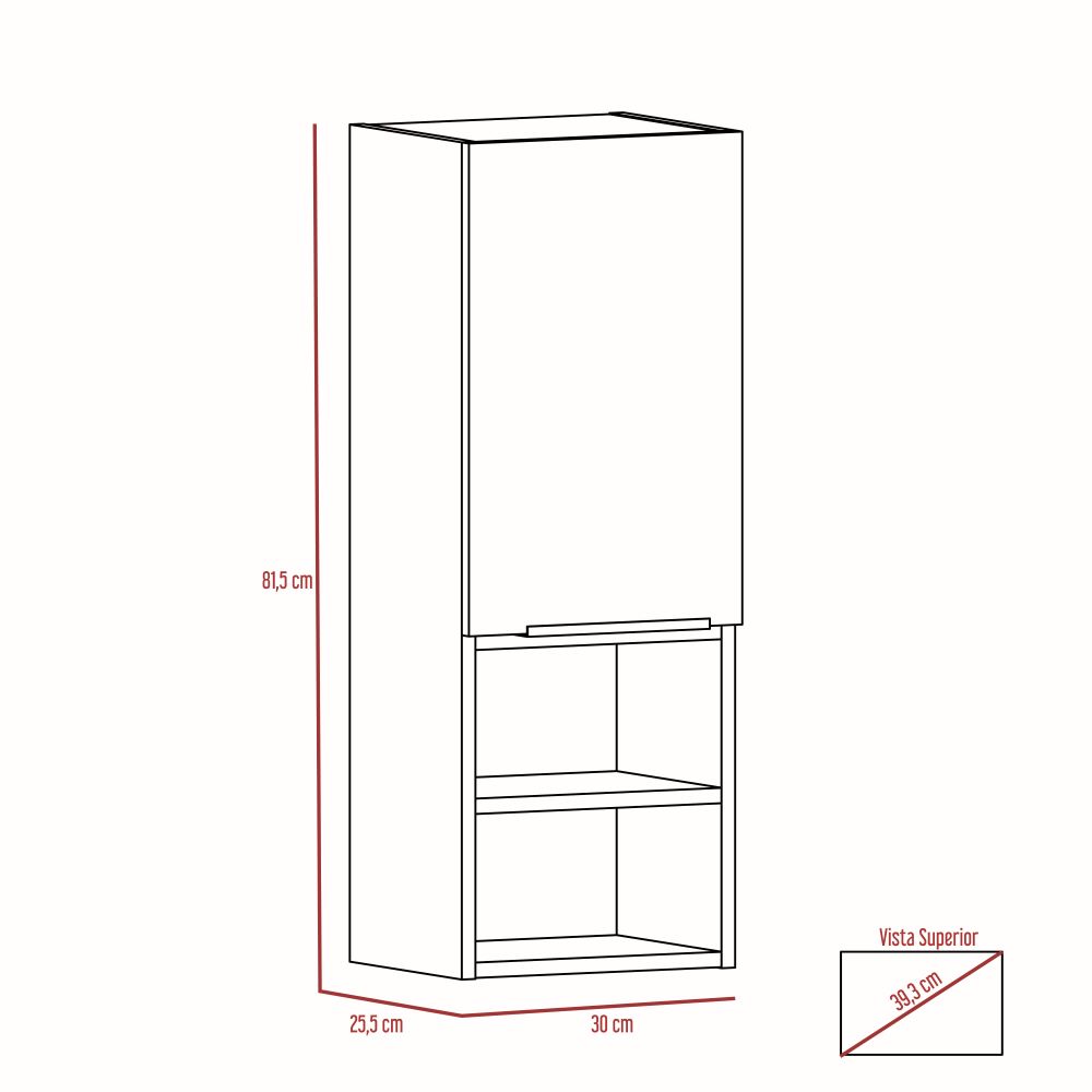 Foto 5 | Gabinete Para Baño Real, Miel Y Grafito, Con Dos Puertas Batientes