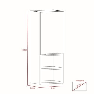 Foto 5 | Gabinete Para Baño Real, Miel Y Grafito, Con Dos Puertas Batientes