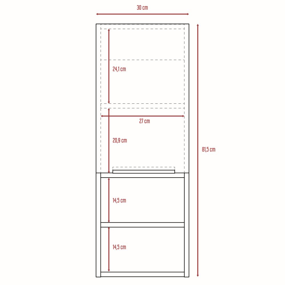 Foto 7 pulgar | Gabinete Para Baño Real, Miel Y Grafito, Con Dos Puertas Batientes