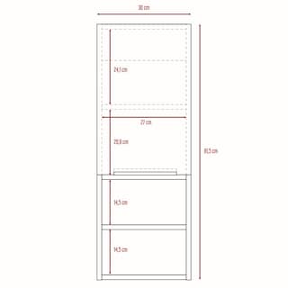 Foto 6 | Gabinete Para Baño Real, Miel Y Grafito, Con Dos Puertas Batientes