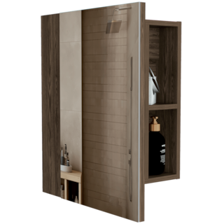 Foto 3 | Gabinete Para Baño Labell, Chocolate, Con Puerta Espejo Y Entrepaños