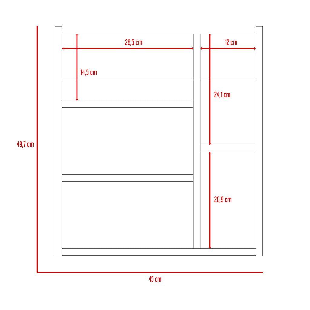 Foto 7 | Gabinete Para Baño Labell, Chocolate, Con Puerta Espejo Y Entrepaños