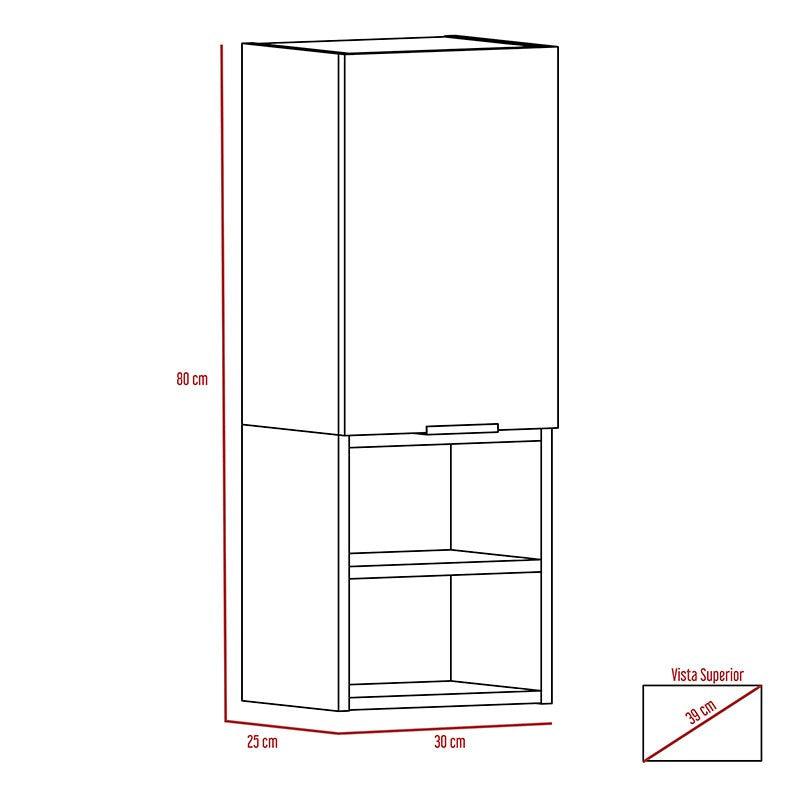 Foto 6 | Gabinete Para Baño Ciro, Blanco, Con Amplio Espacio Para Guardar Objetos Para Aseo Persona