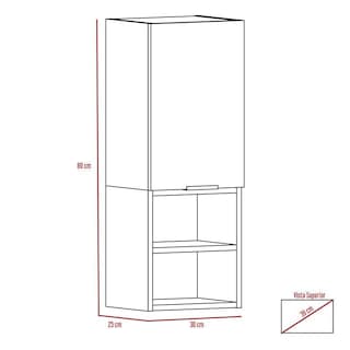Foto 6 | Gabinete Para Baño Ciro, Blanco, Con Amplio Espacio Para Guardar Objetos Para Aseo Persona