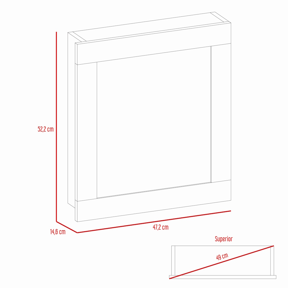 Foto 6 pulgar | Gabinete Para Baño Heston, Blanco, Con Espejo Y Dos Entrepaños