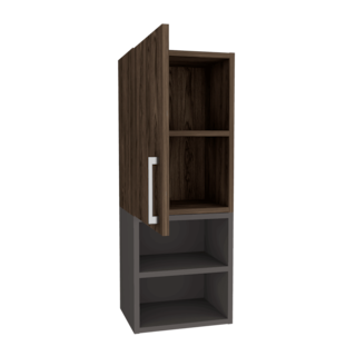 Foto 3 | Gabinete Para Baño Oporto, Wengue Y Plata Oscuro, Con Espacio Para Guardar Objetos Para Aseo Personal