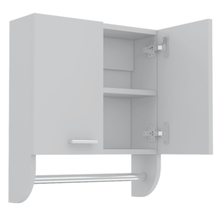 Foto 4 | Gabinete Para Baño Lupek, Blanco, Con Tubo Y Manija Metálicas