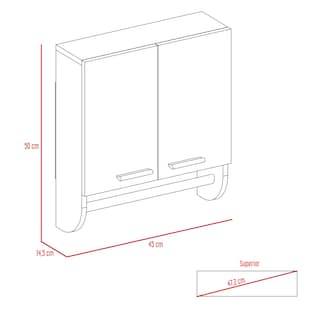 Foto 5 | Gabinete Para Baño Lupek, Blanco, Con Tubo Y Manija Metálicas