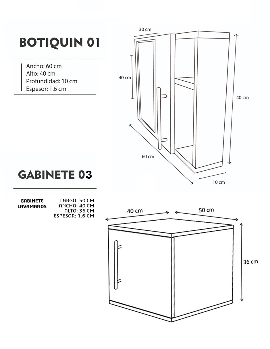 Foto 6 pulgar | Combo de Gabinete para Baño con Ovalin y Monomando + Botiquín con Espejo