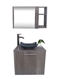 Foto 1 | Combo De Gabinete Para Baño 07 Derecho Con Lavamanos Y Monomando + Botiquin Con Espejo