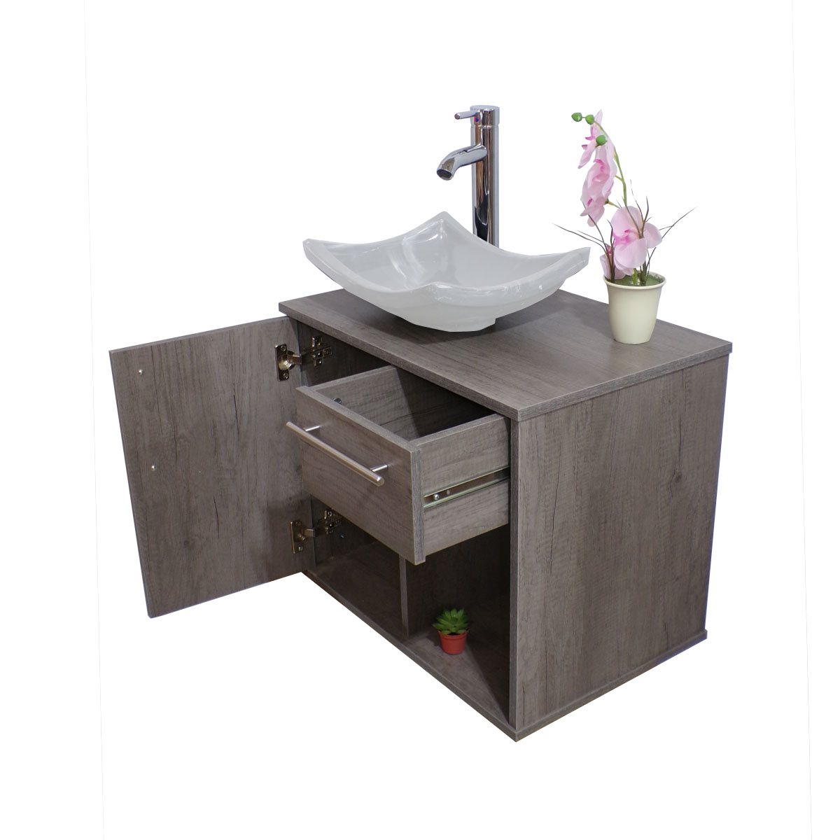 Foto 4 pulgar | Gabinete para Baño con Lavabo y Monomando más Botiquín con Espejo