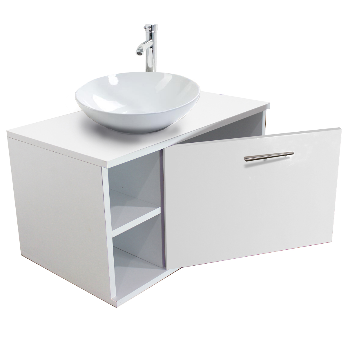 Foto 5 pulgar | Gabinete de Baño Blanco MDF Vinil